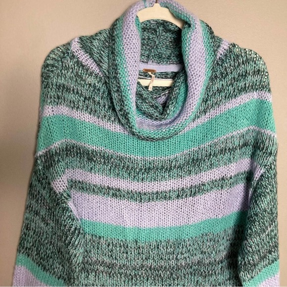 NWT Free People Cowl Neck Sweater Waterfall Combo Extra Small - Picture 6 of 10